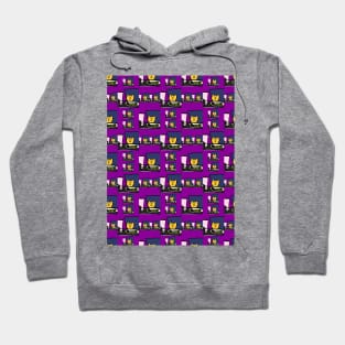 Cat at a Table Pattern Hoodie